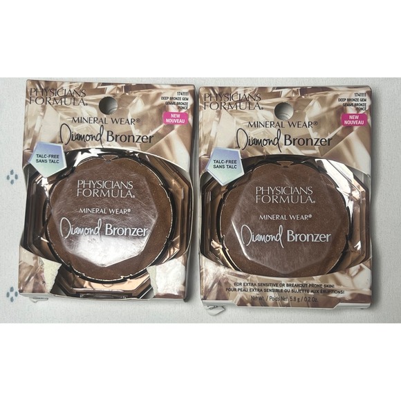 Physicians Formula Mineral Wear Diamond Bronzer Deep Bronze Gem 2-Pack 1741111 - Picture 1 of 5